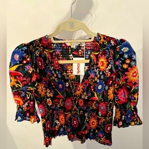 Bright floral Boden Blouse